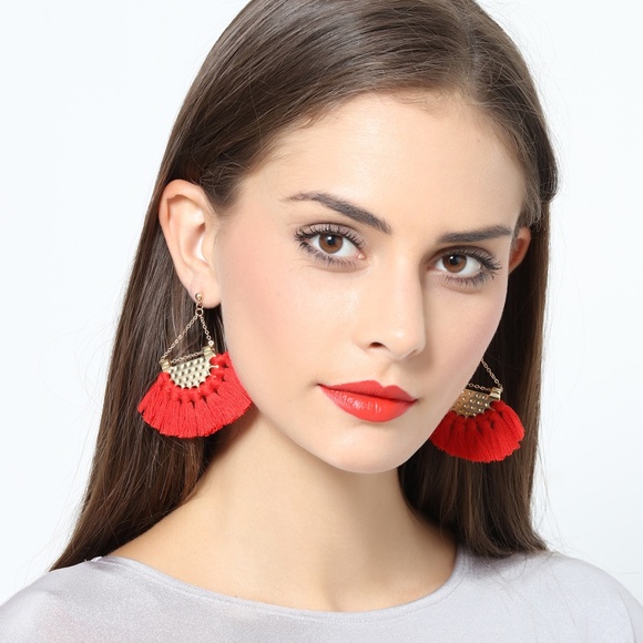 Jewelry - Bohemian Style Tassels Pierced Eardrops